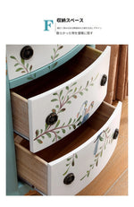 エレガントな花鳥デザインのキャビネット - 収納力抜群でインテリアにぴったり! hfgxc-4877