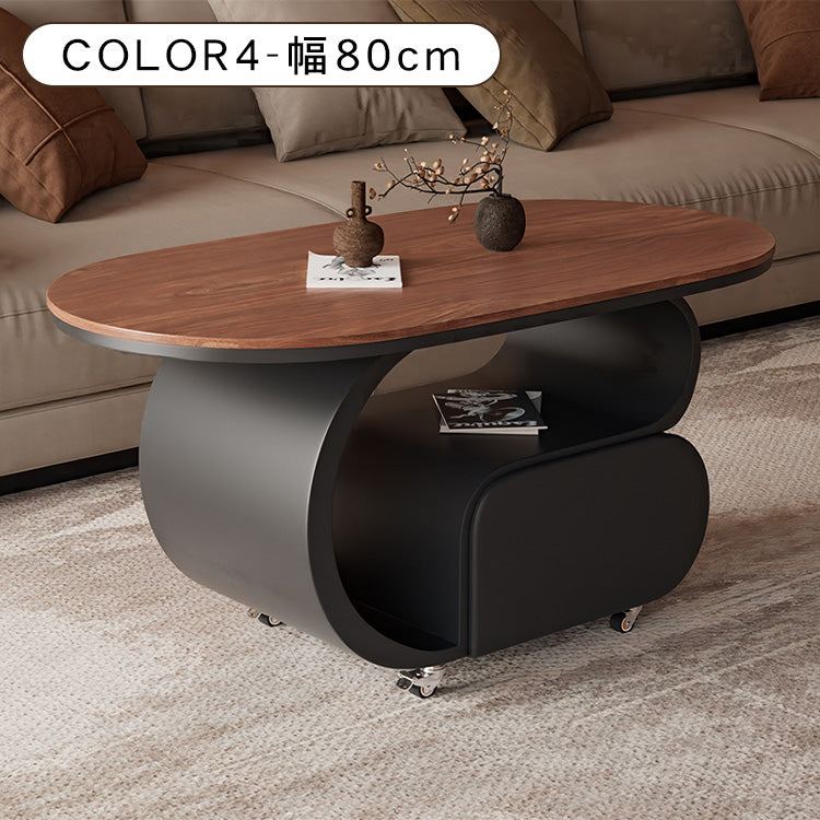 軽ラグジュアリー岩板センターテーブル 現代リビング向け イタリアン北欧風収納付き鉄製サイドテーブル hgf-5379