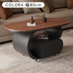 軽ラグジュアリー岩板センターテーブル 現代リビング向け イタリアン北欧風収納付き鉄製サイドテーブル hgf-5379