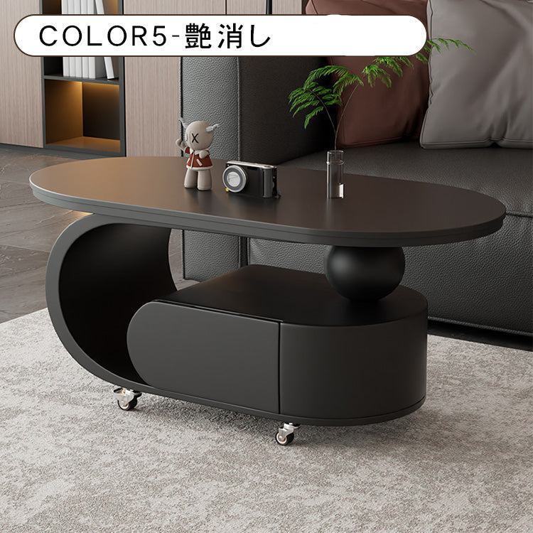 クリーム風可動式センターテーブル リビング用岩板デザイン 軽ラグジュアリー高級感 hgf-5378