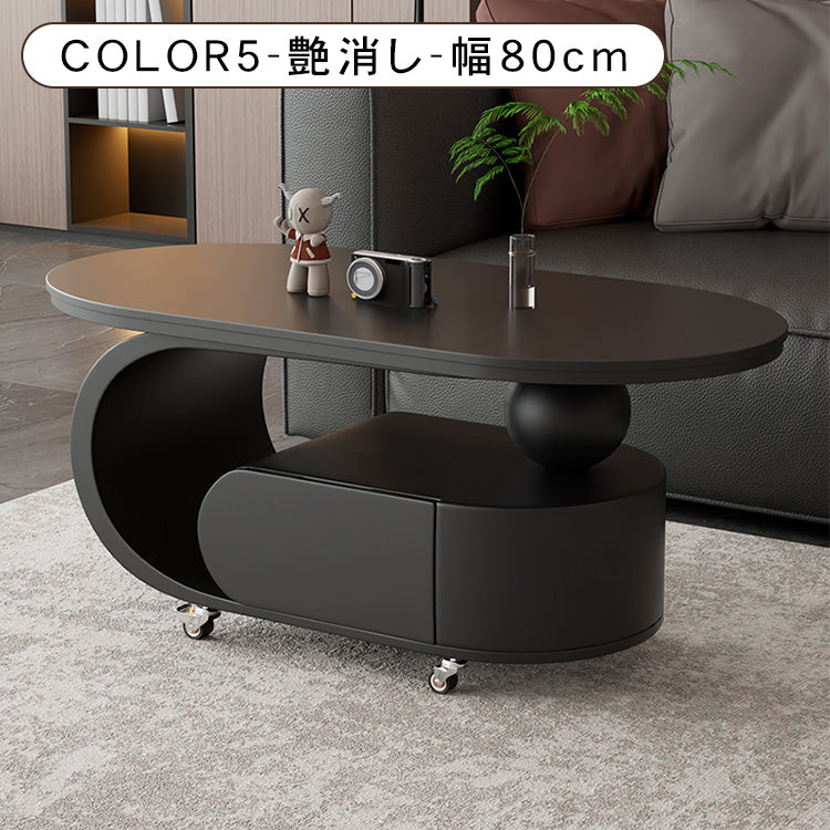 クリーム風可動式センターテーブル リビング用岩板デザイン 軽ラグジュアリー高級感 hgf-5378