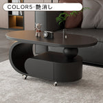 クリーム風可動式センターテーブル リビング用岩板デザイン 軽ラグジュアリー高級感 hgf-5378