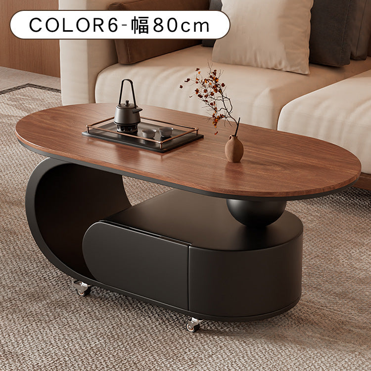 クリーム風可動式センターテーブル リビング用岩板デザイン 軽ラグジュアリー高級感 hgf-5378