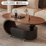 クリーム風可動式センターテーブル リビング用岩板デザイン 軽ラグジュアリー高級感 hgf-5378