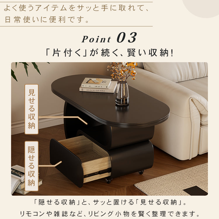 軽ラグジュアリー岩板センターテーブル 現代リビング向け イタリアン北欧風収納付き鉄製サイドテーブル hgf-5379