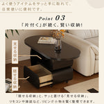 軽ラグジュアリー岩板センターテーブル 現代リビング向け イタリアン北欧風収納付き鉄製サイドテーブル hgf-5379