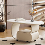 軽ラグジュアリー岩板センターテーブル 現代リビング向け イタリアン北欧風収納付き鉄製サイドテーブル hgf-5379