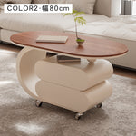 移動式リビングテーブル 家庭用 フレンチ風 ラグジュアリー感 ミニマルデザイン 楕円形 シンプル ワゴン型サイドテーブル hgf-5380