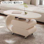 移動式リビングテーブル 家庭用 フレンチ風 ラグジュアリー感 ミニマルデザイン 楕円形 シンプル ワゴン型サイドテーブル hgf-5380