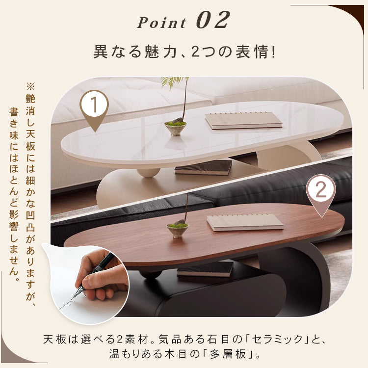 移動式リビングテーブル 家庭用 フレンチ風 ラグジュアリー感 ミニマルデザイン 楕円形 シンプル ワゴン型サイドテーブル hgf-5380