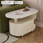 現代シンプル軽ラグジュアリー岩板テーブル 可動式で高級感あるリビングサイドキャビネット hgf-5381