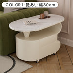 現代シンプル軽ラグジュアリー岩板テーブル 可動式で高級感あるリビングサイドキャビネット hgf-5381