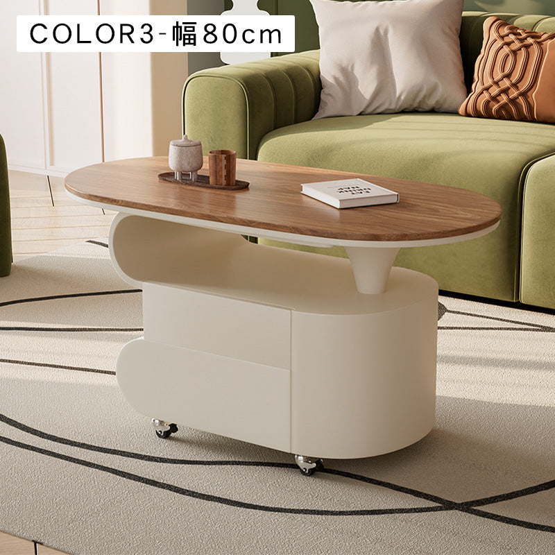 現代シンプル軽ラグジュアリー岩板テーブル 可動式で高級感あるリビングサイドキャビネット hgf-5381