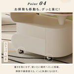 現代シンプル軽ラグジュアリー岩板テーブル 可動式で高級感あるリビングサイドキャビネット hgf-5381