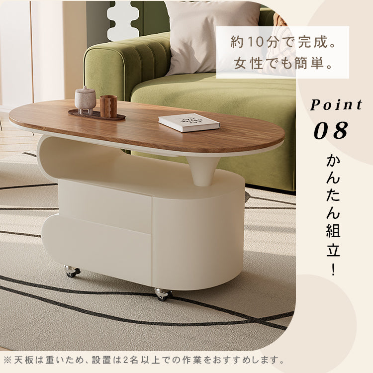 現代シンプル軽ラグジュアリー岩板テーブル 可動式で高級感あるリビングサイドキャビネット hgf-5381