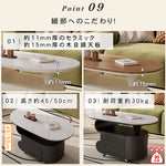 現代シンプル軽ラグジュアリー岩板テーブル 可動式で高級感あるリビングサイドキャビネット hgf-5381