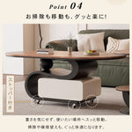 軽ラグジュアリー岩板センターテーブルセット 可動式で高級感あるリビング向け hgf-5382