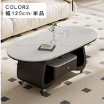 移動式リビングテーブル 家庭用 フレンチ風 ラグジュアリー感 ミニマルデザイン 楕円形 シンプル ワゴン型サイドテーブル hgf-5383