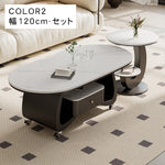 移動式リビングテーブル 家庭用 フレンチ風 ラグジュアリー感 ミニマルデザイン 楕円形 シンプル ワゴン型サイドテーブル hgf-5383