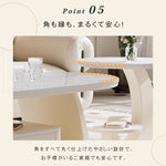 移動式リビングテーブル 家庭用 フレンチ風 ラグジュアリー感 ミニマルデザイン 楕円形 シンプル ワゴン型サイドテーブル hgf-5383