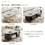 移動式リビングテーブル 家庭用 フレンチ風 ラグジュアリー感 ミニマルデザイン 楕円形 シンプル ワゴン型サイドテーブル hgf-5383