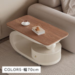 移動式リビングテーブル 家庭用 フレンチ風 ラグジュアリー感 ミニマルデザイン 楕円形 シンプル ワゴン型サイドテーブル hgf-5384