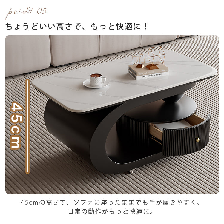 移動式リビングテーブル 家庭用 フレンチ風 ラグジュアリー感 ミニマルデザイン 楕円形 シンプル ワゴン型サイドテーブル hgf-5384