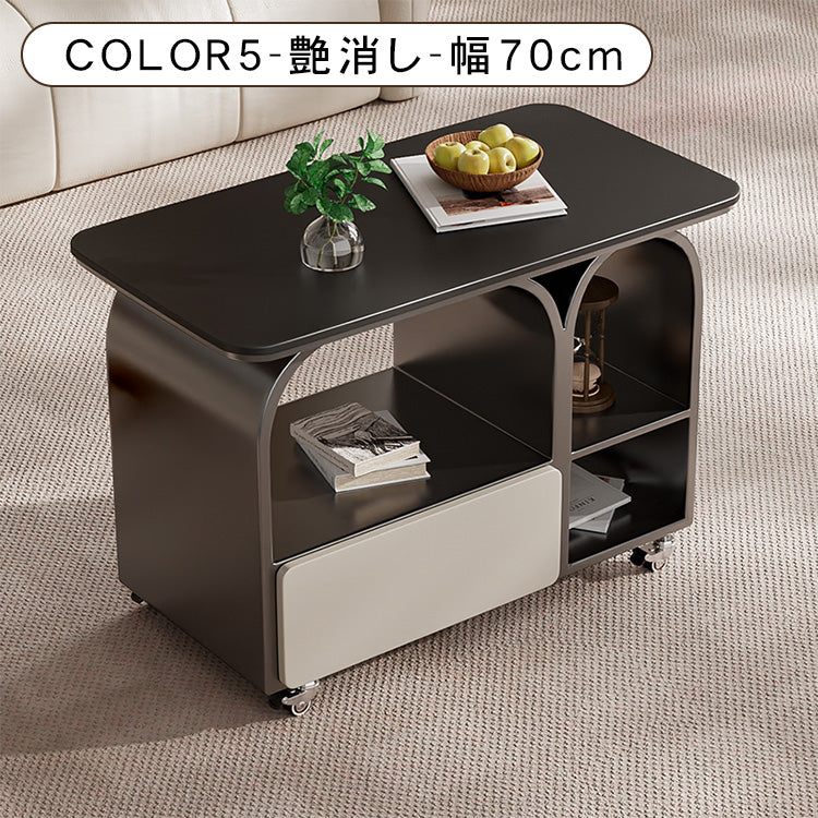 岩板ミニサイドテーブル 小型 ラグジュアリー感 移動式 家庭用 ティーテーブル リビング hgf-5385