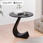 高級感漂う岩板製小型サイドテーブル リビングやベッドサイドに最適 hgf-5386