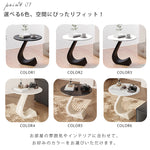 高級感漂う岩板製小型サイドテーブル リビングやベッドサイドに最適 hgf-5386