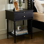 レッドオークの上質ナイトテーブル|高級感漂うおしゃれな収納家具 hggw-4176