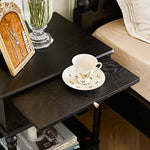 レッドオークの上質ナイトテーブル|高級感漂うおしゃれな収納家具 hggw-4176