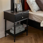 レッドオークの上質ナイトテーブル|高級感漂うおしゃれな収納家具 hggw-4176