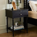 レッドオークの上質ナイトテーブル|高級感漂うおしゃれな収納家具 hggw-4176