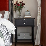 レッドオークの上質ナイトテーブル|高級感漂うおしゃれな収納家具 hggw-4176