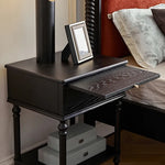 レッドオークの上質ナイトテーブル|高級感漂うおしゃれな収納家具 hggw-4176