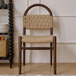 高級レッドオーク&本革チェア | モダンデザインで快適な座り心地 hggw-4178