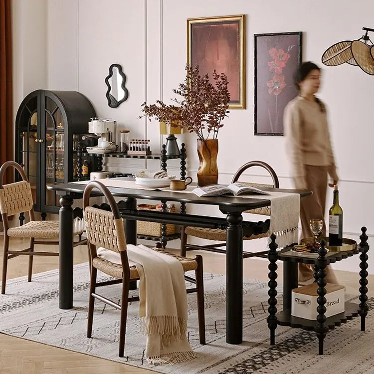 高級レッドオーク&本革チェア | モダンデザインで快適な座り心地 hggw-4178