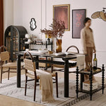 高級レッドオーク&本革チェア | モダンデザインで快適な座り心地 hggw-4178