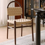 高級レッドオーク&本革チェア | モダンデザインで快適な座り心地 hggw-4178