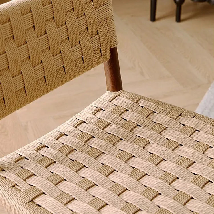 高級レッドオーク&本革チェア | モダンデザインで快適な座り心地 hggw-4178