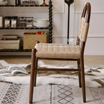 高級レッドオーク&本革チェア | モダンデザインで快適な座り心地 hggw-4178