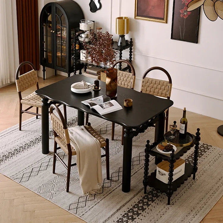 レッドオークの魅力を堪能!スタイリッシュなダイニングテーブルセット hggw-4191