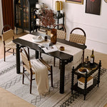 レッドオークの魅力を堪能!スタイリッシュなダイニングテーブルセット hggw-4191