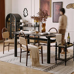 レッドオークの魅力を堪能!スタイリッシュなダイニングテーブルセット hggw-4191