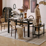 レッドオークの魅力を堪能!スタイリッシュなダイニングテーブルセット hggw-4191