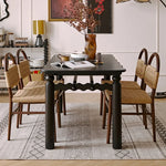 レッドオークの魅力を堪能!スタイリッシュなダイニングテーブルセット hggw-4191