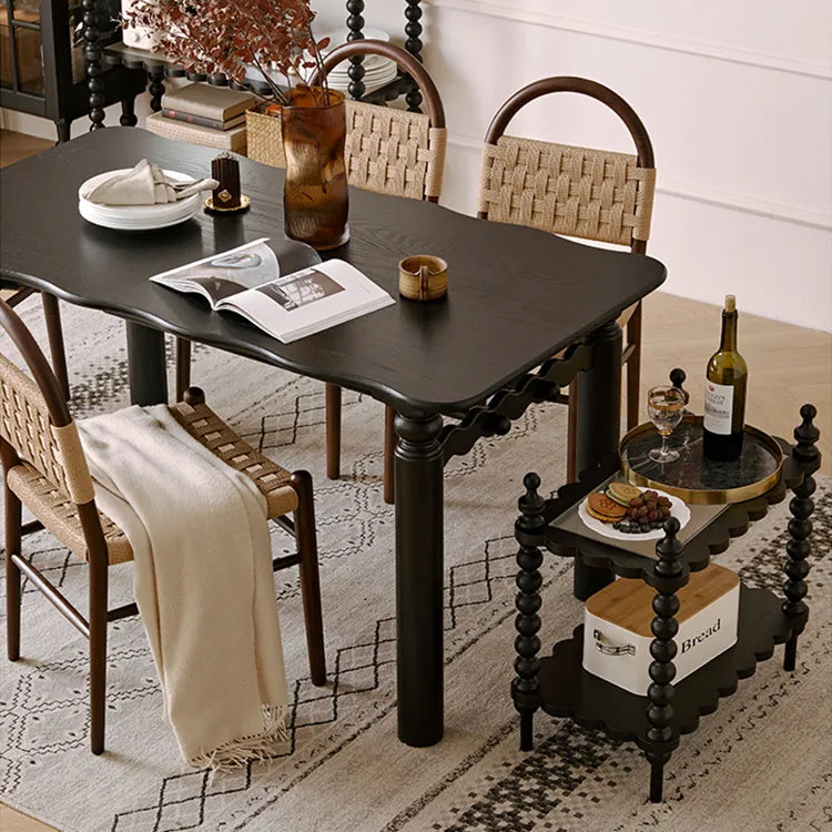 レッドオークの魅力を堪能!スタイリッシュなダイニングテーブルセット hggw-4191