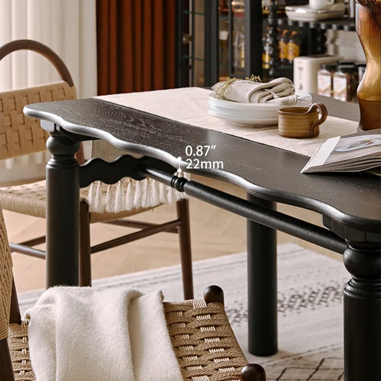 レッドオークの魅力を堪能!スタイリッシュなダイニングテーブルセット hggw-4191