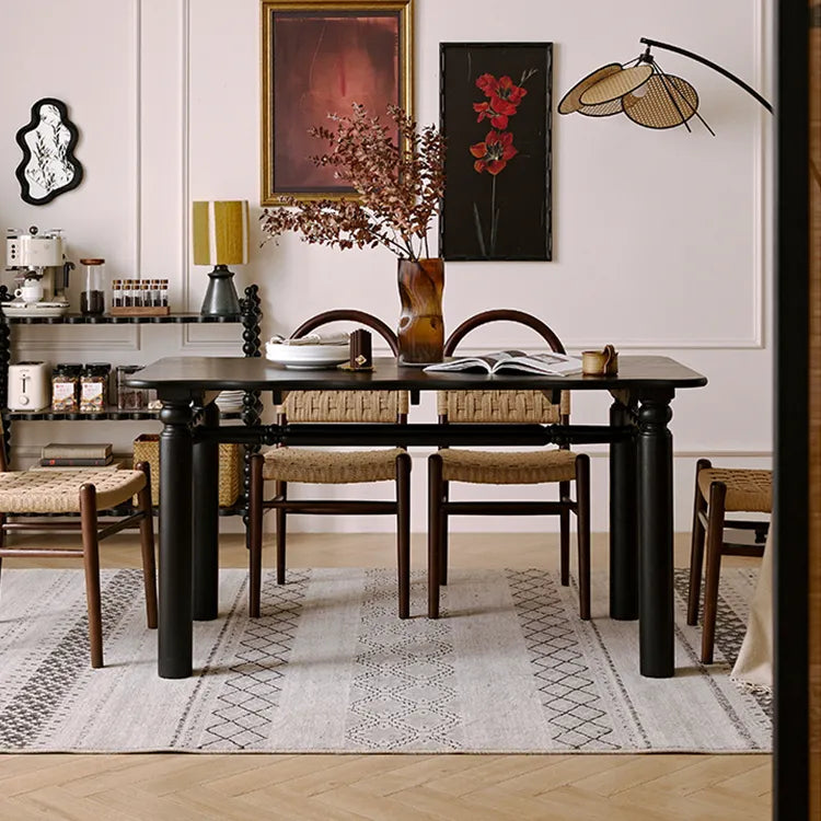 レッドオークの魅力を堪能!スタイリッシュなダイニングテーブルセット hggw-4191